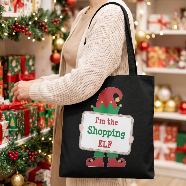 Bolso De Tela Soy El Elfo De Compras | Navidad Personalizada (Subido por el creador)