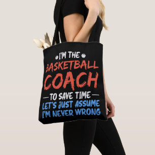Bolso De Tela Soy el entrenador de baloncesto para ahorrar tiemp