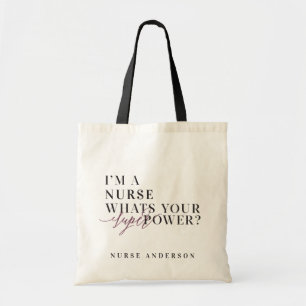 Bolso De Tela Soy enfermera, ¿cuál es tu superpoder?