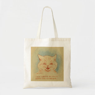 Bolso De Tela Soy Feliz Porque Todos Me Aman (Louis Wain)