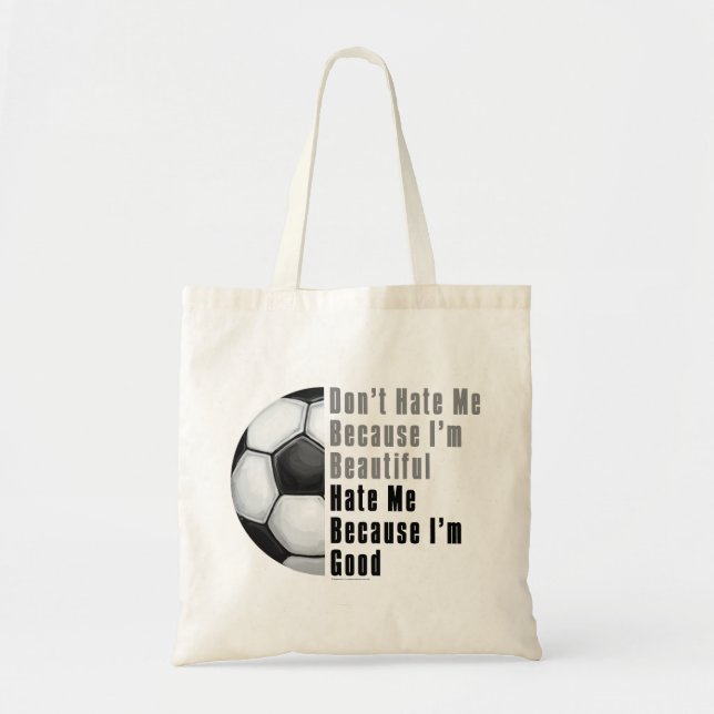 Bolso De Tela Soy Hermosa Estoy Bien Balón de Fútbol (Frente)