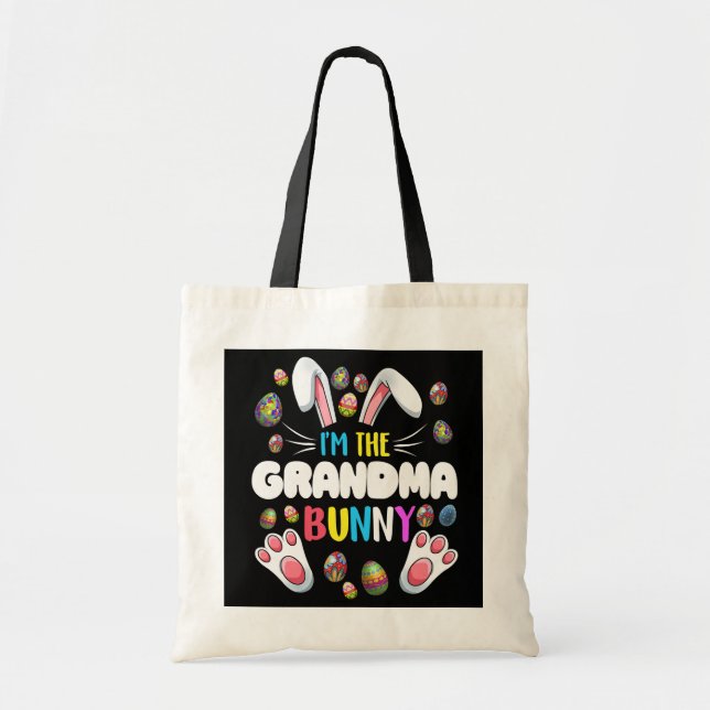 Bolso De Tela Soy la abuela conejita de conejo lindo gráfico (Frente)