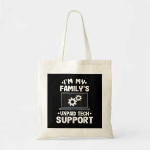 Bolso De Tela Soy la computadora divertida de apoyo técnico no r