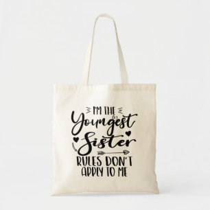 Bolso De Tela Soy la hermana más joven, cumpleaños, hermanita di