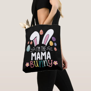 Bolso De Tela Soy la mamá conejita de Pascua para familia