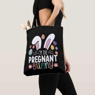 Bolso De Tela Soy la mamá conejita embarazada Pascua ropa famili