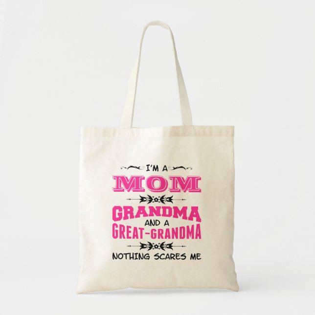 Bolso De Tela Soy mamá, abuela y una gran abuela (Frente)