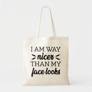 Bolso De Tela Soy Mucho Más Amable De Lo Que Parece Mi Cara