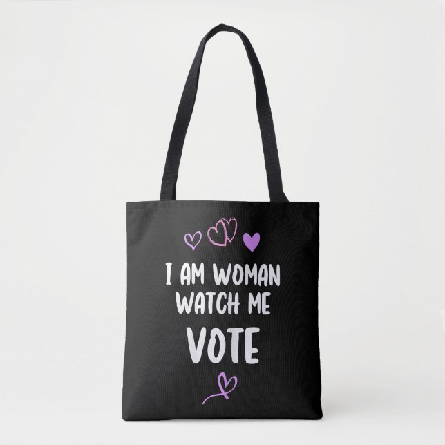 Bolso De Tela Soy Mujer Observarme Votar (Anverso)