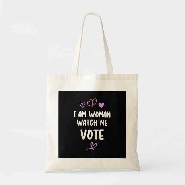 Bolso De Tela Soy Mujer Observarme Votar (Frente)