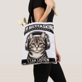 Bolso De Tela Soy multitarea, puedo escuchar