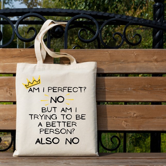 Bolso De Tela ¡Soy Perfecto, No! Graciosa tienda Tote Bag (Subido por el creador)