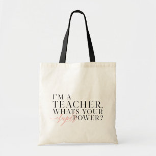 BOLSO DE TELA SOY PROFESOR, ¿CUÁL ES TU SUPER PODER?