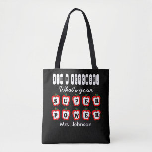 Bolso De Tela Soy profesor, ¿Cuál es tu superpoder?