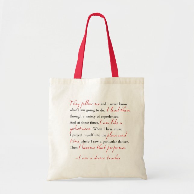 BOLSO DE TELA SOY PROFESOR DE LA DANZA (Frente)