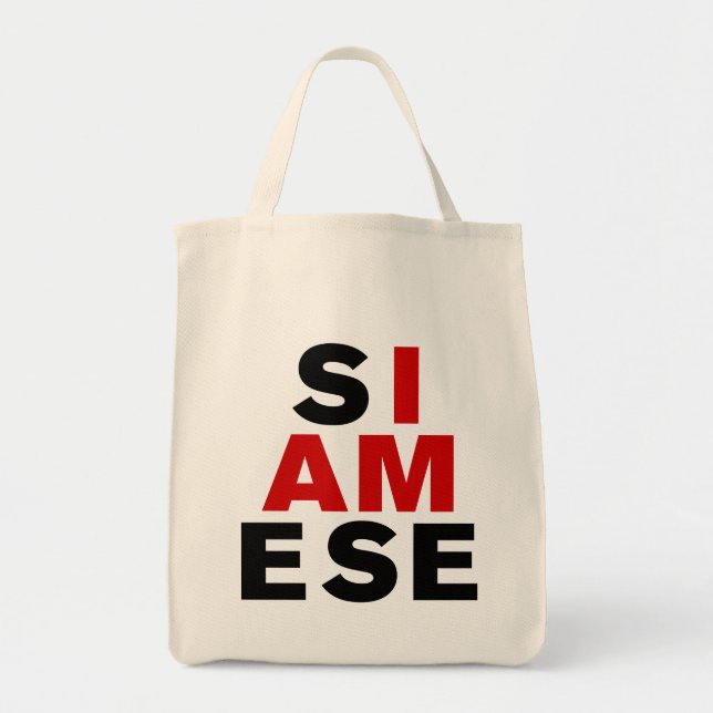 BOLSO DE TELA SOY SIAMÉS (Frente)