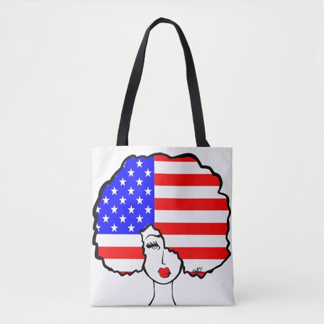 Bolso De Tela "Soy tote de la lona de América" (Anverso)