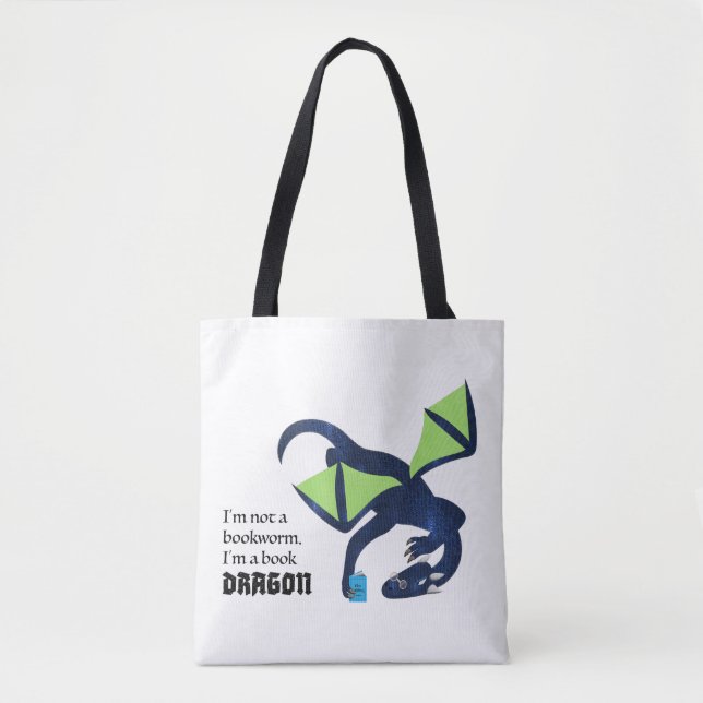 Bolso De Tela Soy un dragón de libros (Anverso)