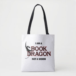 Bolso De Tela Soy un dragón del libro, no un gusano