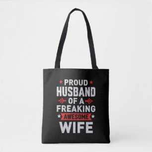 Bolso De Tela Soy un Esposo Orgulloso de una esposa increíble.
