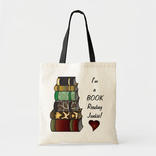 Bolso De Tela Soy un Junkie de lectura de libros (Frente)