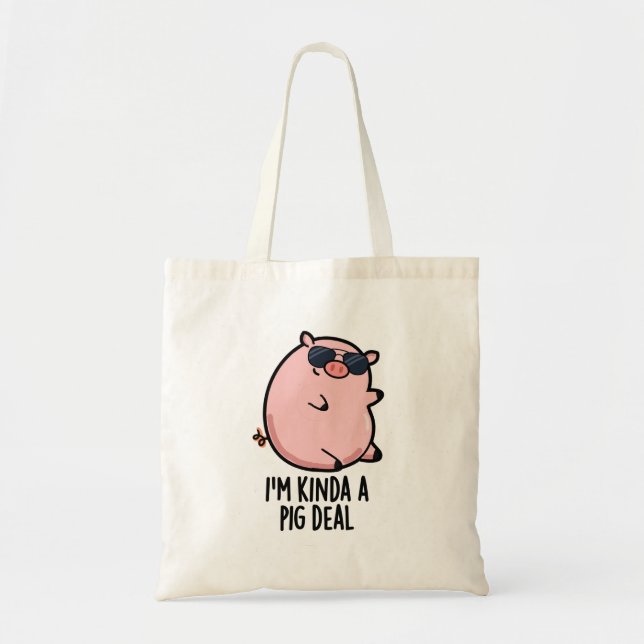 Bolso De Tela Soy un poco un animal divertido para el trato del  (Frente)
