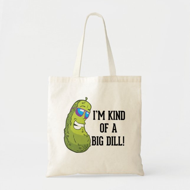 Bolso De Tela Soy un poco un retruécano grande del eneldo (Frente)