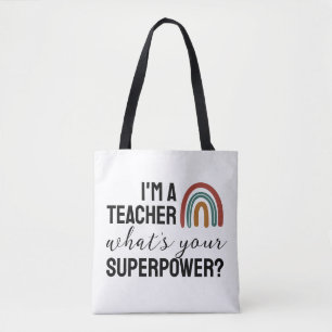 Bolso De Tela Soy un profesor, ¿cuál es tu regalo arcoiris de su