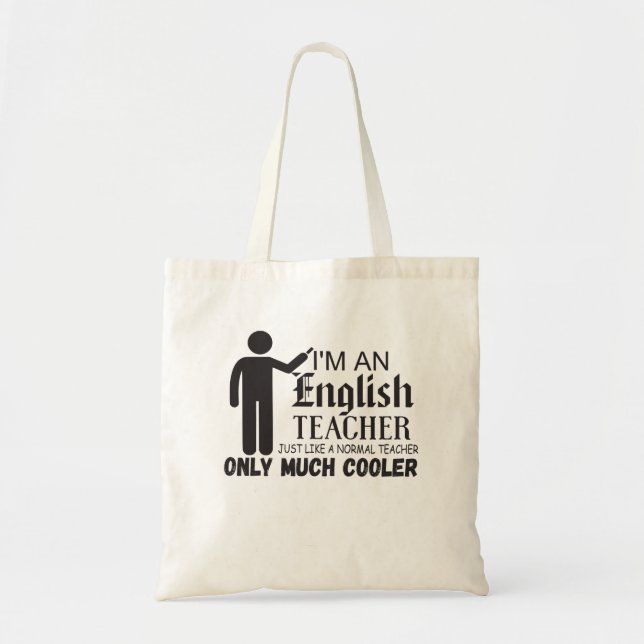 Bolso De Tela Soy un profesor de inglés como un profesor normal (Frente)