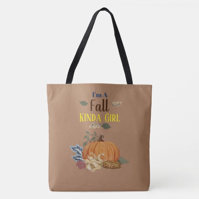 Bolso De Tela Soy una chica de otoño (Anverso)