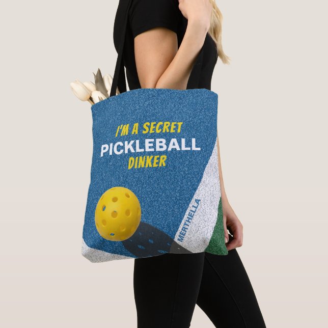 Bolso De Tela Soy una cita divertida de PICKLEBALL SECRETO (Detalle)