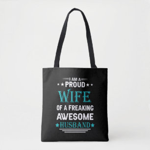 Bolso De Tela Soy una esposa orgullosa de un marido increíblemen