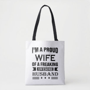Bolso De Tela Soy una esposa orgullosa de un marido increíblemen