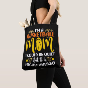 Bolso De Tela Soy una madre de baloncesto, podría estar callada