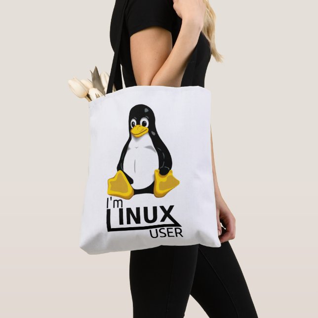 Bolso De Tela Soy usuario de Linux (Detalle)