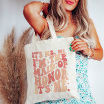 Bolso De Tela Soy yo, soy la doncella de honor, soy yo personali<br><div class="desc">Presentamos la Bolsa de Tote Personalizada "It's Me Hi I'm the Maid of Honor" - la combinación perfecta de estilo y funcionalidad para su apreciada doncella de honor. Esta bolsa de teta rosa rosa de melocotón, moderna y linda, no es sólo un accesorio; es una declaración que refleja la importancia...</div>