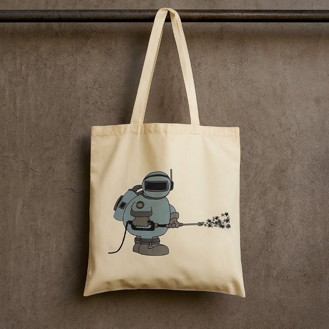 Bolso De Tela Space Janitor Spraying Stars Sci-Fi Astronaut  (Subido por el creador)