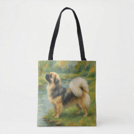 Bolso De Tela Spaniel Tibetano