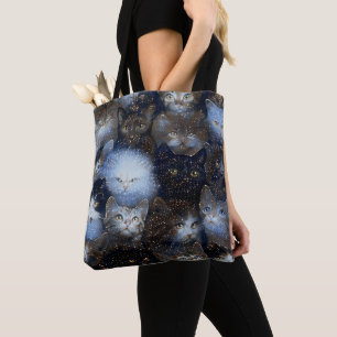 Bolso De Tela Sparkle Cats Tote Bag