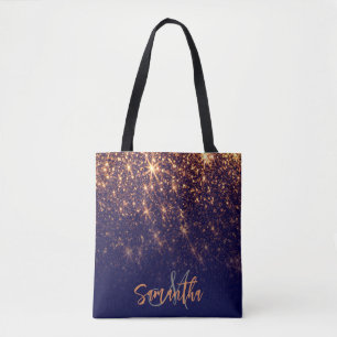 Bolso De Tela Sparkle Golden Purpurina
