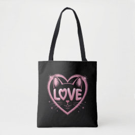 Bolso De Tela Sparkling Cat Love