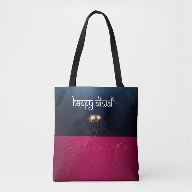 Bolso De Tela Sparkling Happy Diwali - Tote Bag (Anverso)