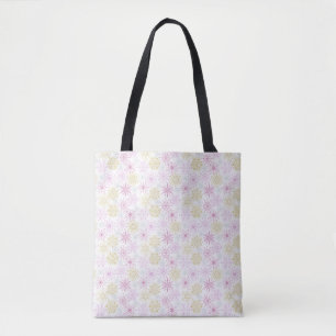 Bolso De Tela Sparkling Pink Snowflakes