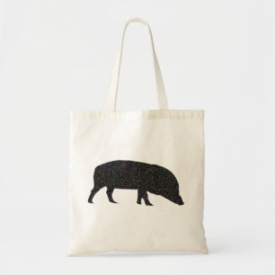 Bolso De Tela Sparkly Pig Budget Tote Bag