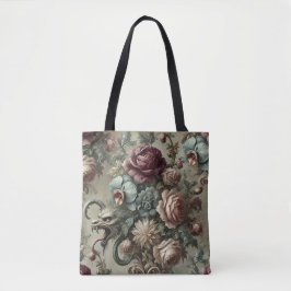 Bolso De Tela Spellhound - Bestia floral gótica barroca