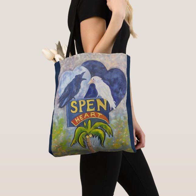 Bolso De Tela SpenHeart, Spenard, Icono de Anchorage Tote Bag (Detalle)