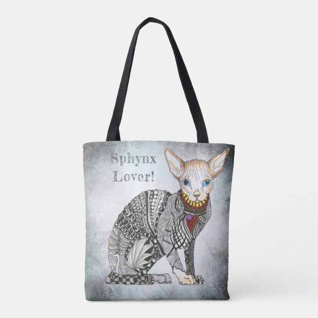 Bolso De Tela Sphynx Lover Cat Tote Bag (Reverso)