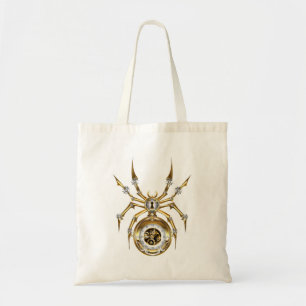 Bolso De Tela Spider Steampunk sobre fondo morado