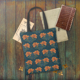 Bolso De Tela Spiders and Lilis, Dark Whimsy, Vintage Gothic