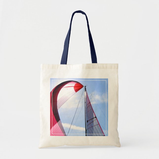 Bolso De Tela Spinnaker rojo con Sun (Frente)